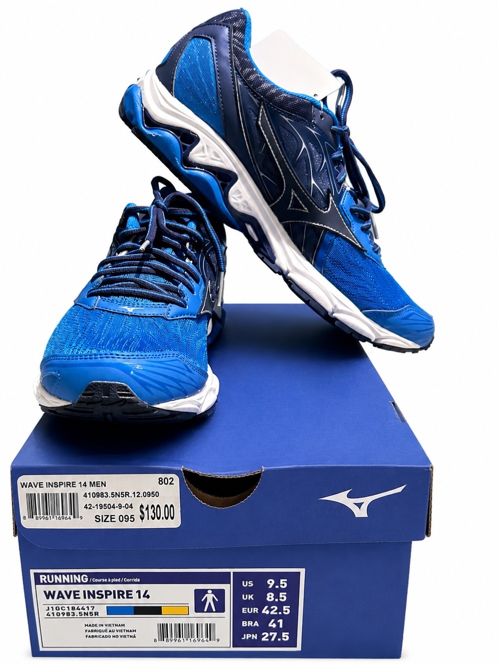 NWT-Mizuno Wave Inspire 14 Men's Running Shoes -Size 9.5